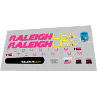 1991 Raleigh Technium Heat magenta yellow