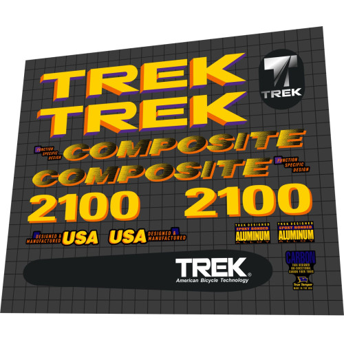 1992 Trek 2100 Composite Carbon yellow purple