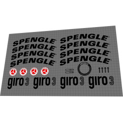 Spengle Giro 3 black DECAL SET FOR 2 WHEELS