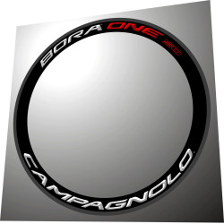 Campagnolo Bora One 50 white red decals for 2 heels Campagnolo Bora One 50 white red decals for 2 heels